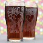Tree Heart Pint&nbsp;Glasses